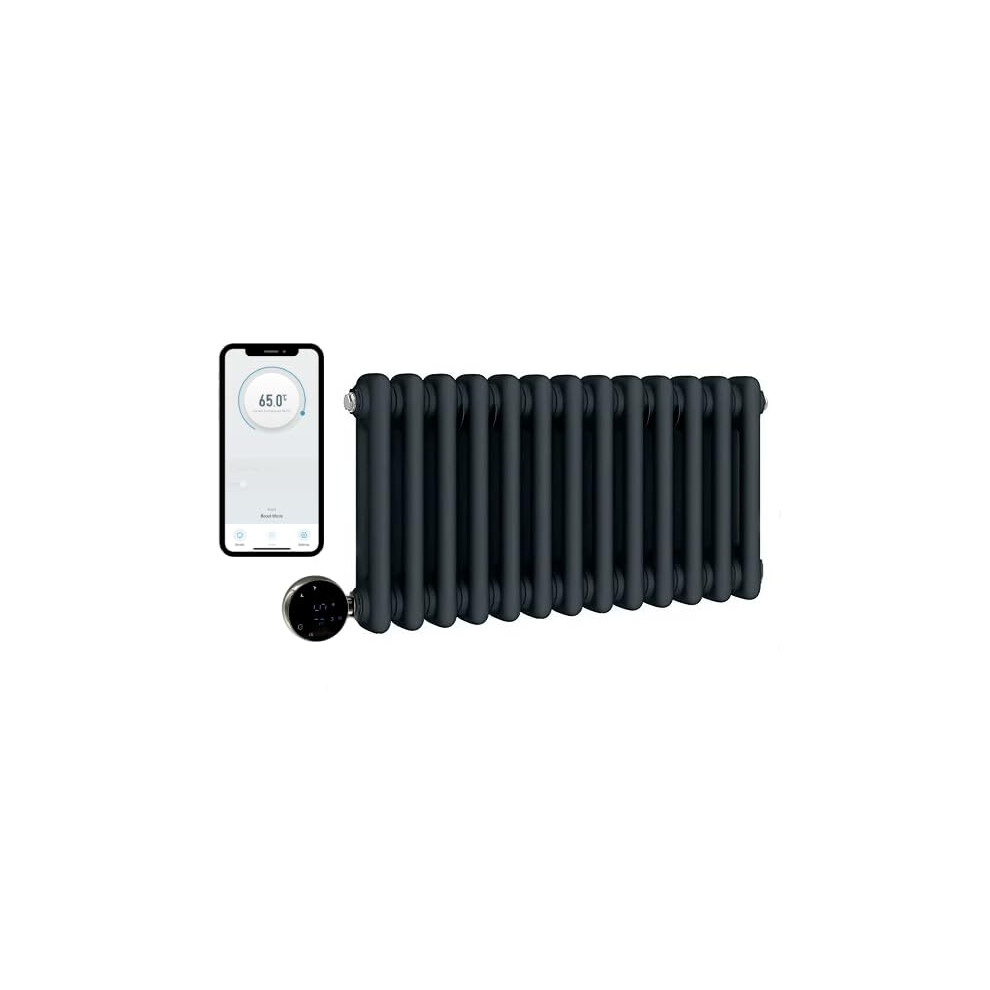 (300Mm H X 416Mm W, 2 Column) Wifi Electric Column Anthracite Traditional Radiator Smart 7 Day Programmable Timer App Compatibility 615625587661