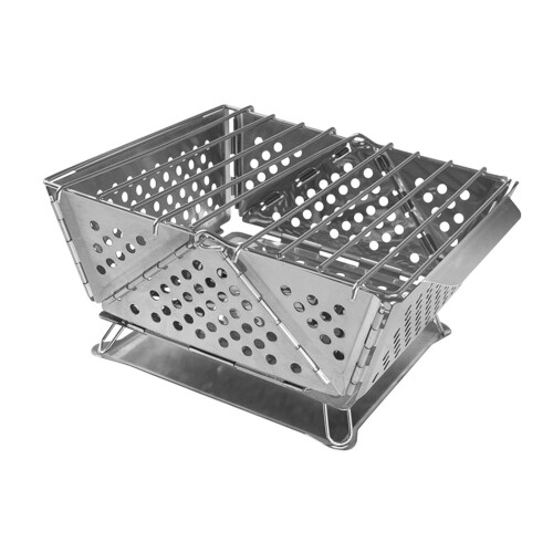 Fire Pit Portable Camping Grill Stainless Steel Campfire Grill Backyard Accessory