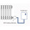 (600mm H x 800mm W, 2 Column) Wifi Electric Column Anthracite Traditional Radiator Smart 7 Day Programmable Timer App Compatibility 4