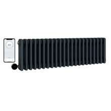 (300mm H x 1000mm W, 3 Column) Wifi Electric Column Anthracite Traditional Radiator Smart 7 Day Programmable Timer App Compatibility