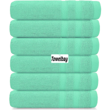 6 X Large Jumbo Bath Sheets 100% Egyptian Cotton Luxury Soft Big Bathroom Towels (Mint)