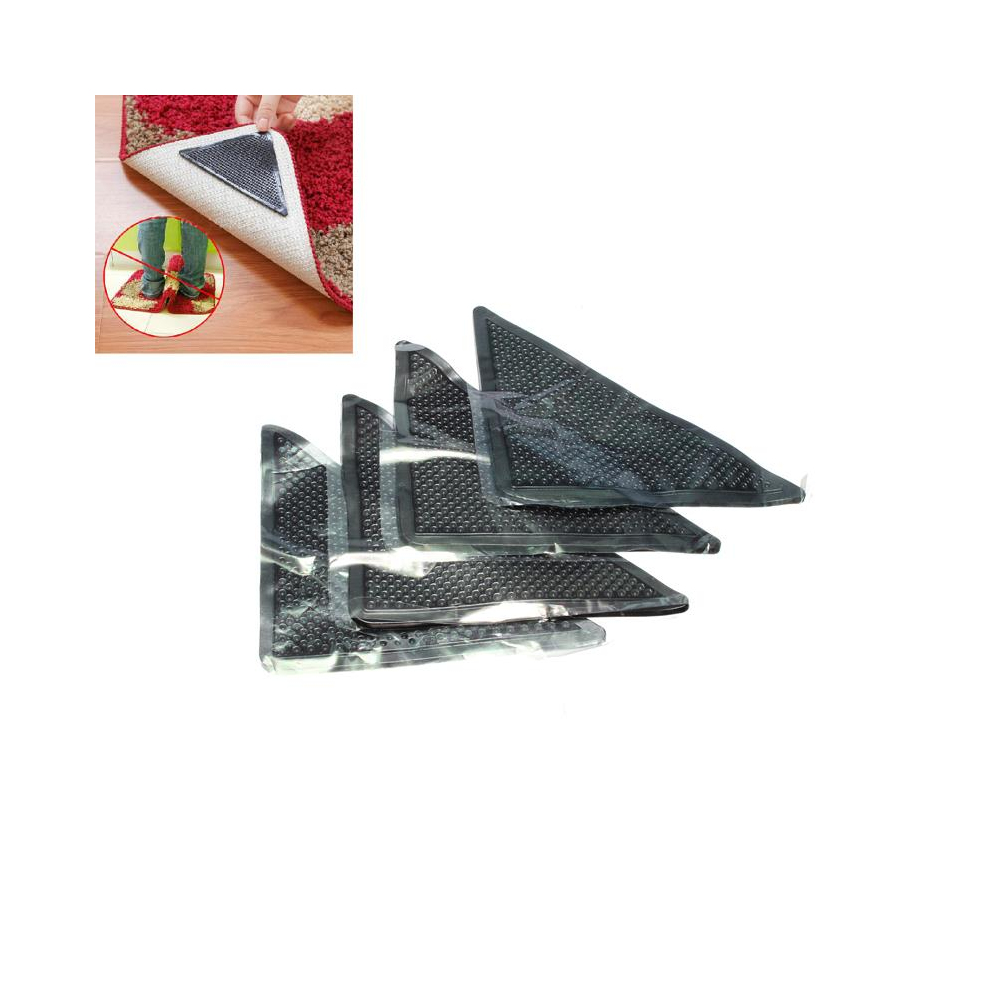 4pcs Rug Carpet Mat Grippers Non Slip Reusable Washable Silicone Grip-image-OPC-PJFDZRB-NEW