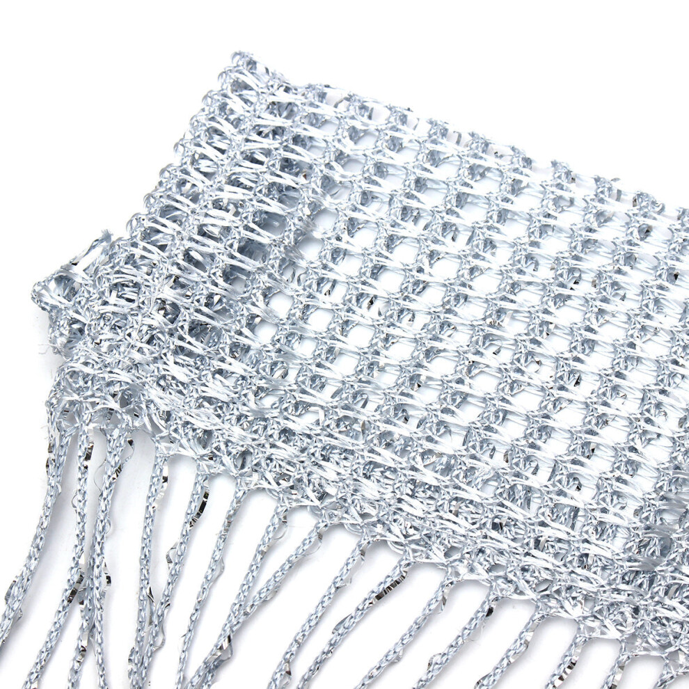 (Silver Grey) String Door Curtains Bead Window Panel Room Divider Crystal Tassel Fringe Beaded-image-OPC-PJFDZTF-NEW