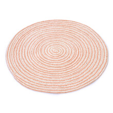 (Pink, L) Foldable Non Slip Floor Rug Mat Round Carpet Modern Home Living Room Decorations