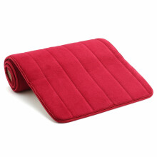 (Red) 120x40cm Absorbent Long Memory Foam Carpet Door Floor Mat Bedroom Bathroom Kitchen Bath Non Slip Rug
