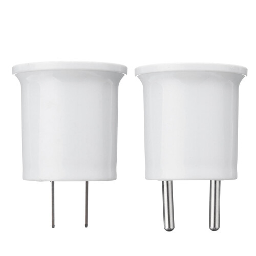 (US Plug) E27 Light Socket To EU/US Plug Holder Adapter Converter For Bulb Lamp 1