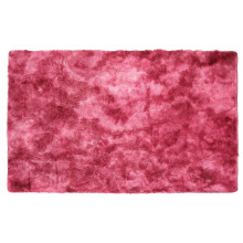 (Red) 150X240CM Tie-dyed Gradient Carpet Long-Haired Anti-slip Carpet For Bedroom Living Room Study Room