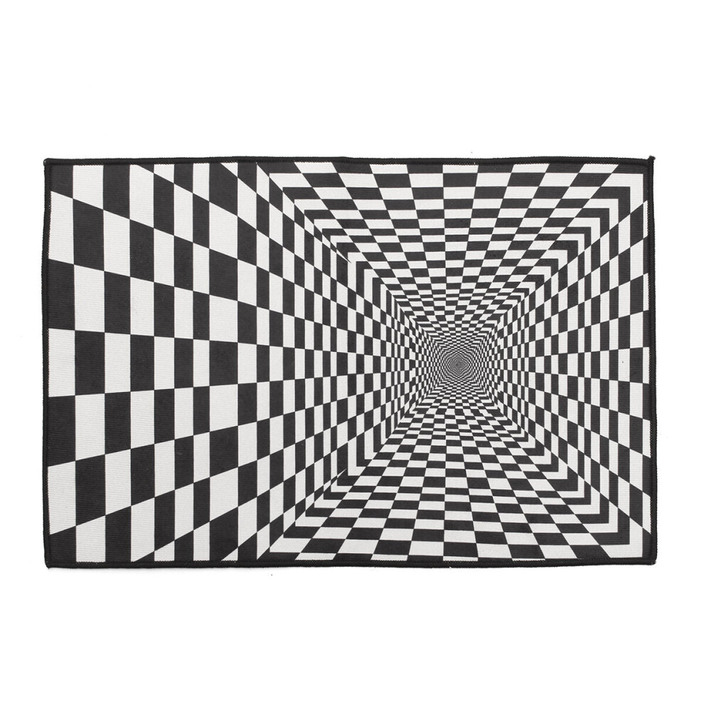 (60*90cm) 3D Carpet Floor Mat Illusion Mat Spiral Rectangle Carpet Geometric Floor Pad for Living Room Bedroom Decor