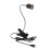 (Black, EU Plug) 40CM E27 Flexible Pet Reptile Light Bulb Adapter Lamp Holder Socket with Clip ON OFF Switch 10