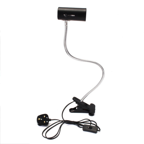 (AU Plug) 50CM E27 Flexible Reptile LED Light Lamp Holder Bulb Adapter Socket with Clip On Switch AC110-220V 1