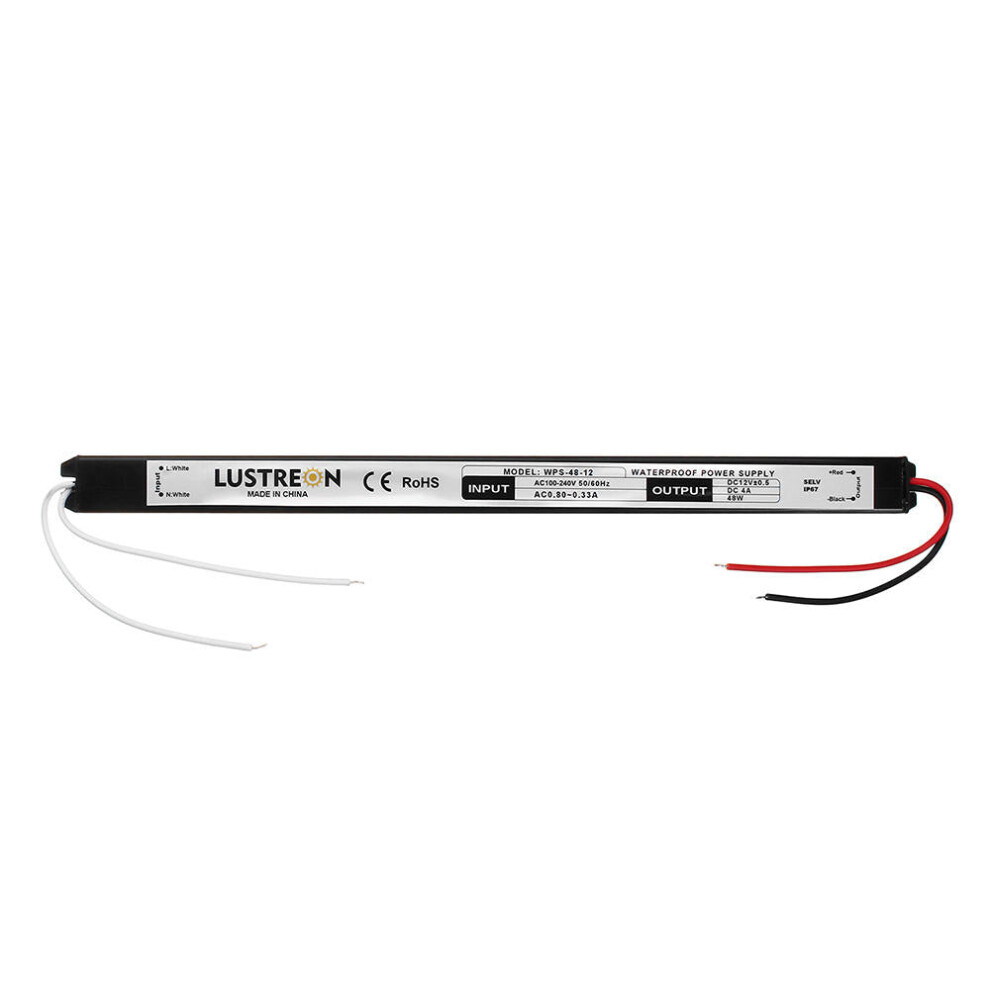 (48W) 12W 25W 36W 48W 60W Ac100-240V To Dc12v Ip67 Led Driver Power Supply Lighting Transformer 3592643656333