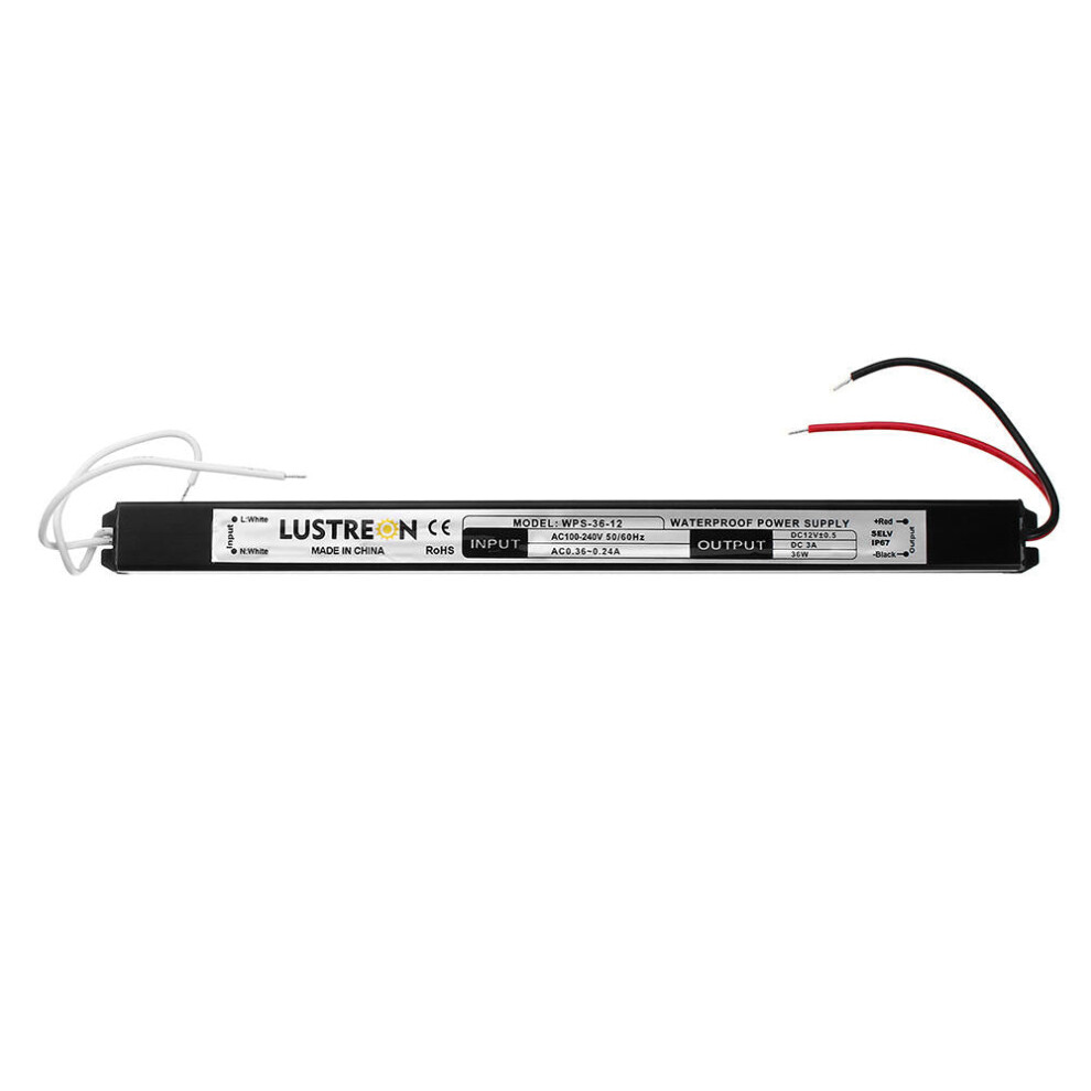 (36W) 12W 25W 36W 48W 60W Ac100-240V To Dc12v Ip67 Led Driver Power Supply Lighting Transformer 3592643656340