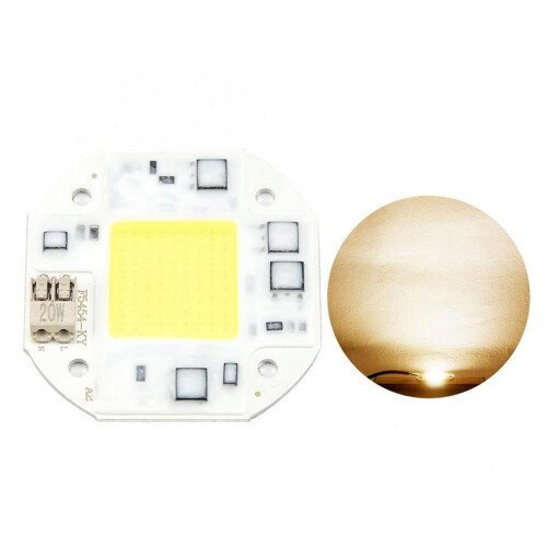 (Warm White) AC100-260V 20W COB LED Chip Bead High Power Integrated Light Source for Spotlight Floodlight