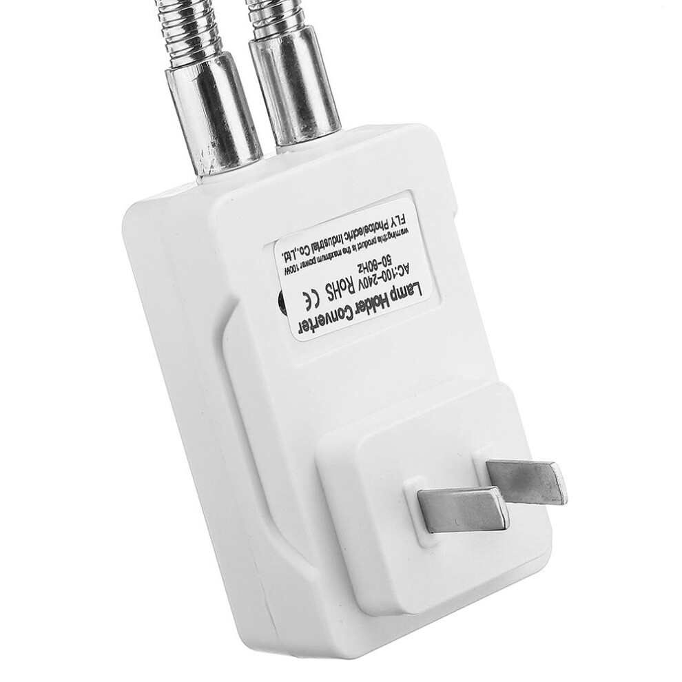 (Us Plug) Ac100-250V 4A 15-30Cm Double Heads E27 Lampholder Bulb Adapter With Eu Us Uk Plug 9495687528946