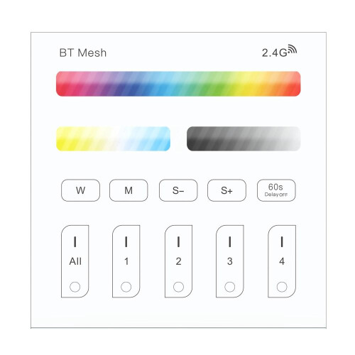 A AC100-240V Bluetooth Mesh RGBWC Remote Touch Panel Dimmer Controller for LED Lighting 2