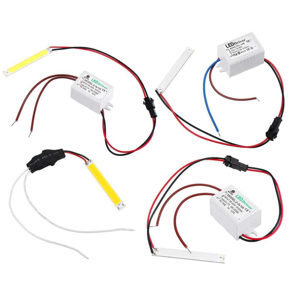 (Warm White) 1W COB LED DIY Chip Board Panel Light 60x8mm with Power Supply Driver AC110-220V-image-OPC-PJFF2V9-NEW