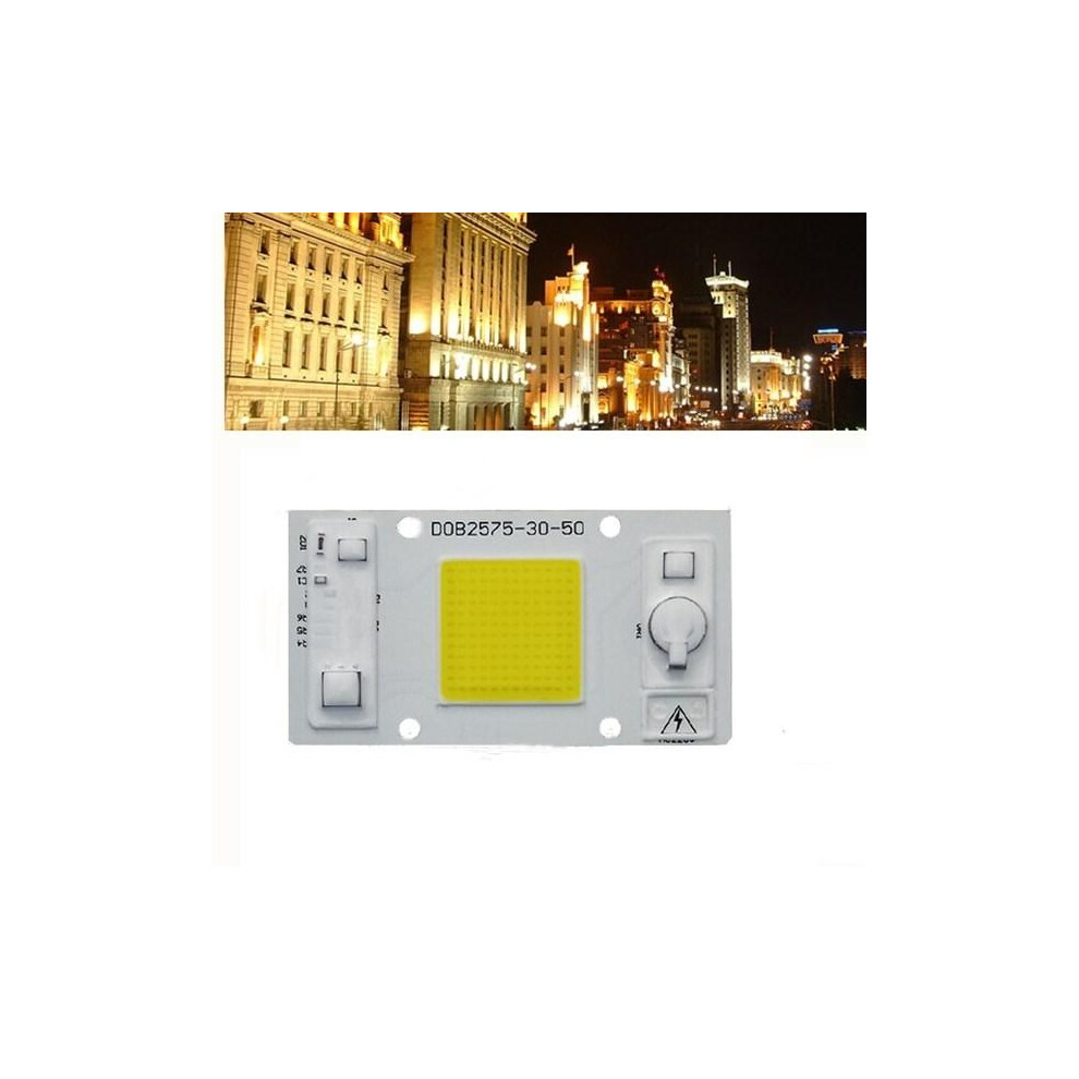 (White, 30W) 30W 50W Warm White/White Led Cob Chip Light For Downlight Panel Flood Light Source Ac180-260V 3592643656012