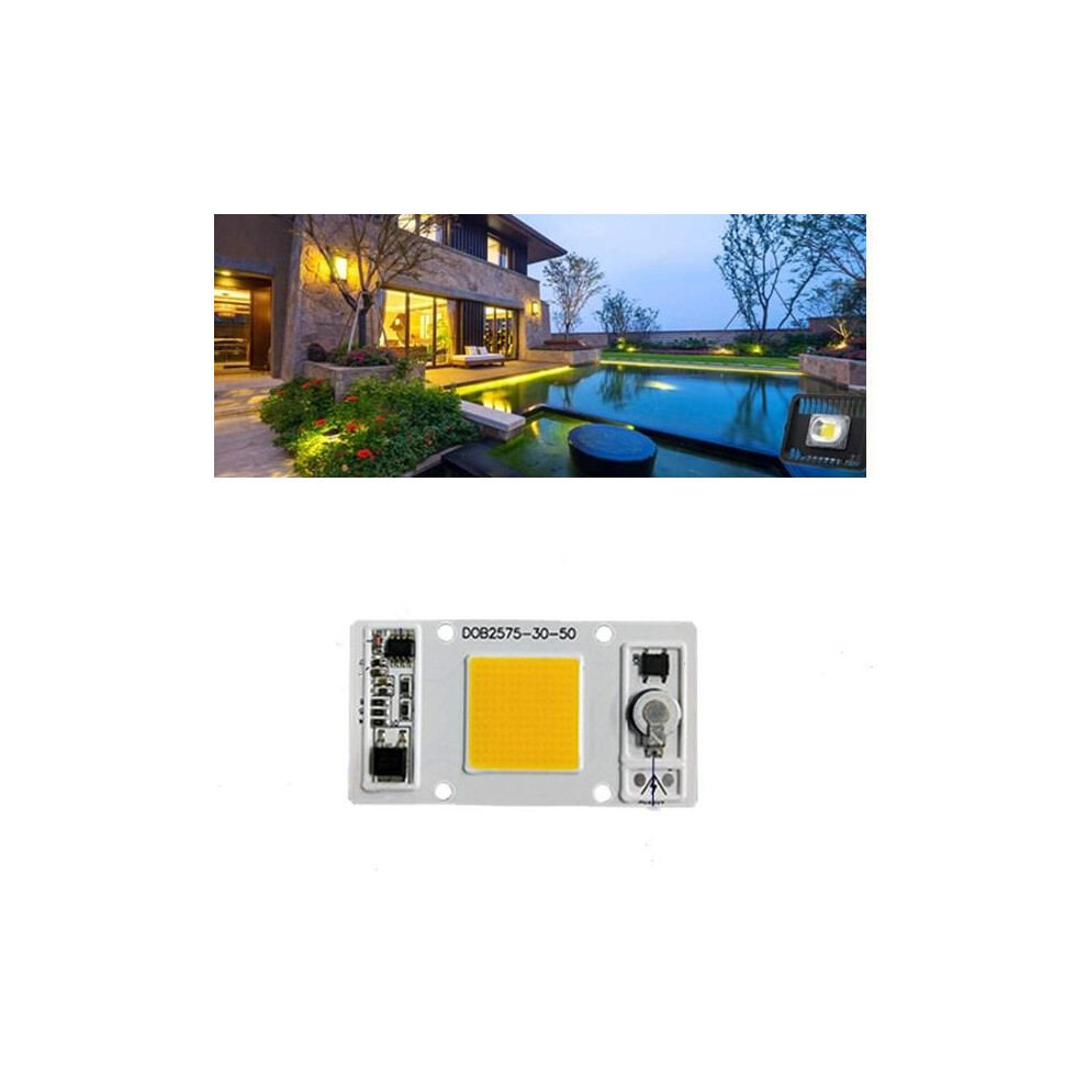 (Warm White, 50W) 30W 50W Warm White/White Led Cob Chip Light For Downlight Panel Flood Light Source Ac180-260V 3592643656029