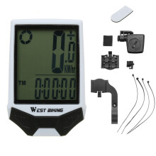 (White, add handle) 2.36inch Wireless Bike Computer Holder GPS Code Table Shaft Waterproof Bicycle Computer Brackets Outdoor Cycling