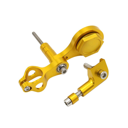 (Gold) Damper Bracket Steering Mount Kit Motorcycle Stabilizer Mounting Replacement