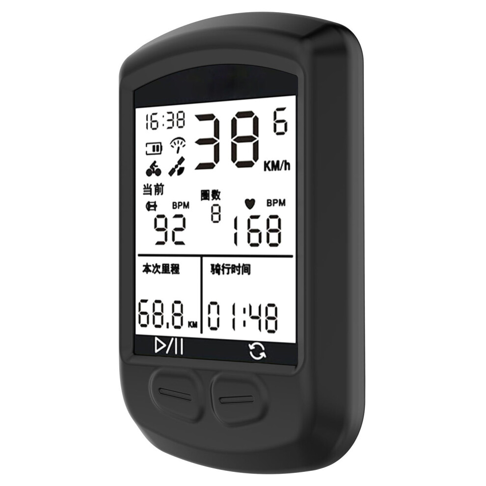 (Black) Bike Computer Cover Waterproof Silicone Case Bicycle Gps Devices Protective Black 6112212729083