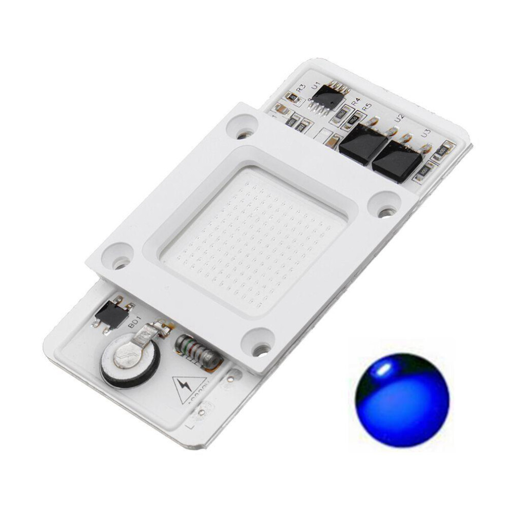 (Blue, 50W) 20W/30W/50W Warmwhite/White/Blue/Red/Green Cob Led Chip Floodlight Spotlight Ac220-240V 3592643656296