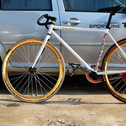 (4.5cm) Fixed Gear Bike Bicycle Wheel Group Reflective Stickers 2