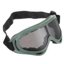 (Green) Outdoor Hiking Eyewear Airsoft Tactical Eye Protection Mask Metal Mesh Glasses Camping Hunting Safety Goggle