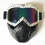 (Red) Motorcycle Helmet Face Mask Windproof Shield Goggles Detachable 5
