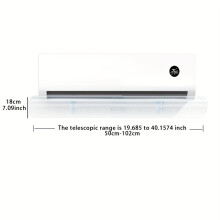 (Transparent) Adjustable Wall Mounted AC Deflector - Durable Plastic Air Redirector with Vents, Reduces Condensation, Domestic Air Conditioners