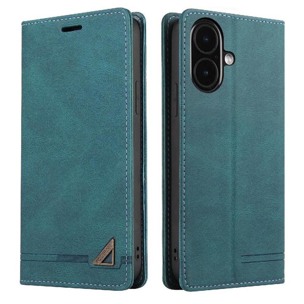 (Green) Case For Iphone 17 Premium Leather Two Card Slots Premium Leather Kickstand Green 764563162949