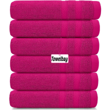 6 X Large Jumbo Bath Sheets 100% Egyptian Cotton Luxury Soft Big Bathroom Towels (Pink)