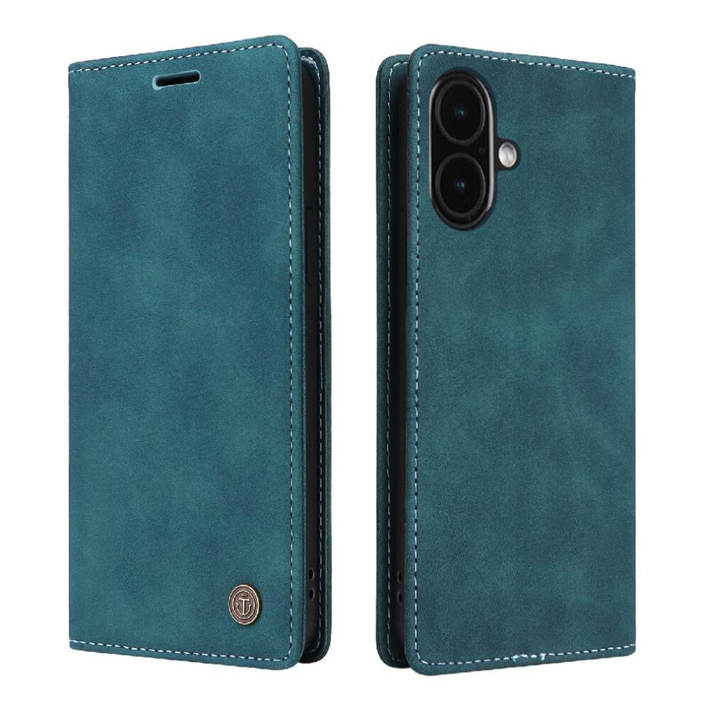 (Green) Flip Case For Iphone 17 Simple Business Wallet Flip Cover Shockproof Leather Case Green 764563163335