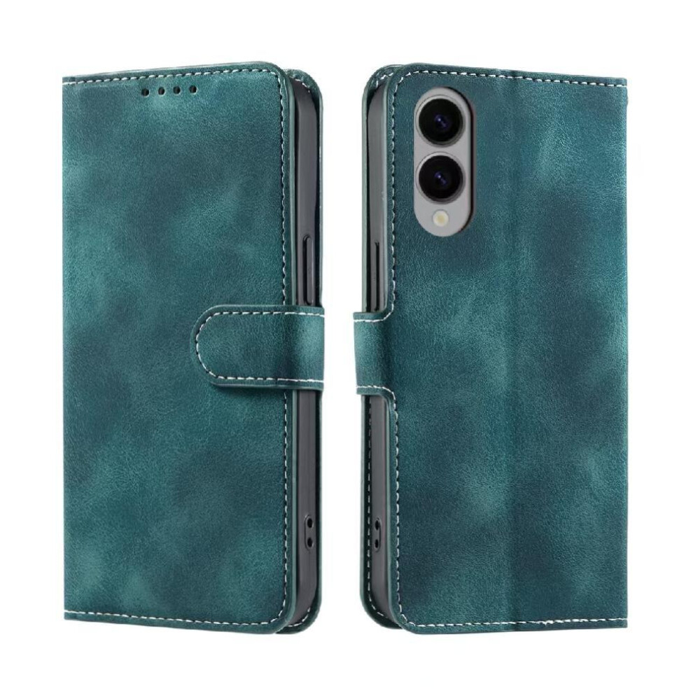 (Green) Flip Case For Samsung Galaxy S25 Edge Wallet Card Slots Kickstand Pu Leather Magnetic Wrist Strap Green 764563164189