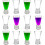 Heavy Base V-Shaped Shot Glasses 35ml 1