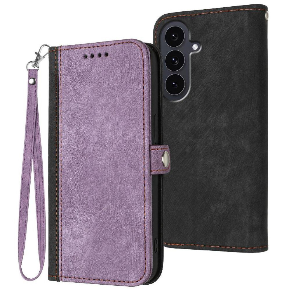 (Purple) Case For Samsung Galaxy S25 Fe Flip Folio Book Kickstand Protective Wallet With Card Slot Stand Pu Leather Magnetic Closure Purple 764563165193