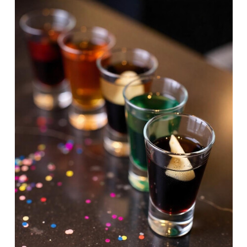 Heavy Base V-Shaped Shot Glasses 35ml 1
