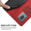 (Red) Compatible with Samsung Galaxy S25 Fe Wallet Card Cover Pu Leather with Handy Stand Feature 2