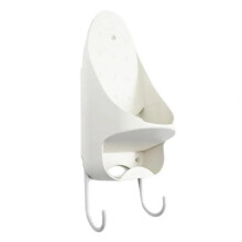 Ironing Board Holder, Wall-Mount Ironing Board Hanger, Laundry Room Organiser, White Storage Rack For Home