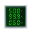 (White) 3 in 1 AC 60-500V 100A Square LED Digital Voltmeter Ammeter Hertz Meter Signal Lights Voltage Current Frequency Combo 10