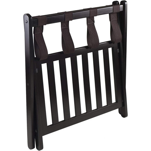 Foldable Suitcase Holder, Luggage Rack, Lower Shelf, Vintage Style, Black