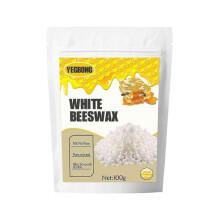 (White 100G) Yegbong Natural Beeswax Particles Multi-Purpose Cosmetic Making Raw Materials Diy Skin Care Lip Wax Candle