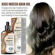 Rice Water Hair  Oil for Hair Growth - Infused with Rosemary, Biotin, Caffeine, Keratin,Non-Greasy Hair Oil for Naturally Thicker, Longer, Softer Hair