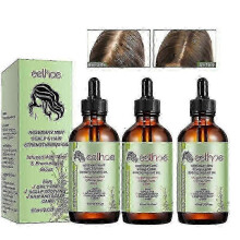3Pcs Rosemary Mint Scalp Hair Growth Essential Oil Nourishing Hair Strengthening Treatment for Split Ends And Dry Hair