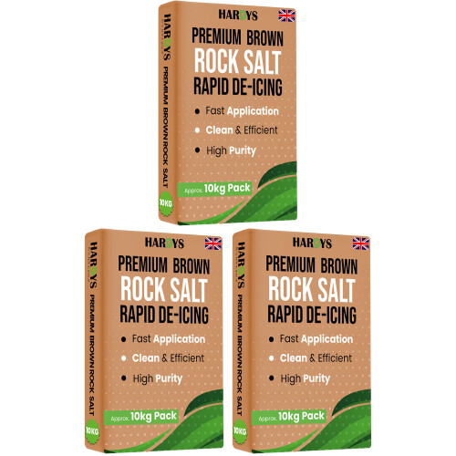 (30kg) Brown Rock Salt Fast Action De-Ice Roads & Paths