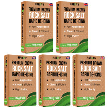 (50kg) Brown Rock Salt Fast Action De-Ice Roads & Paths