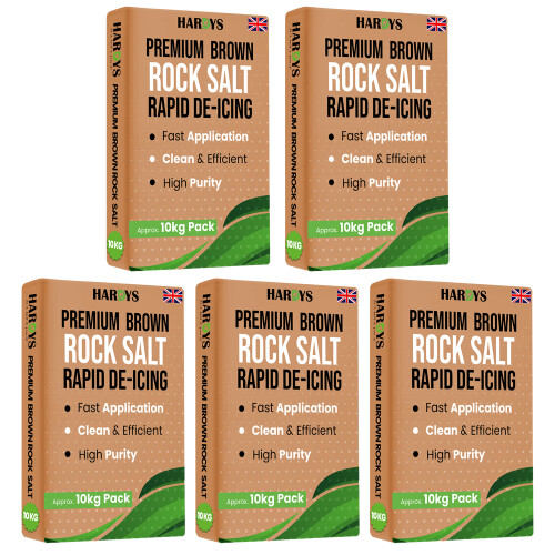 (50kg) Brown Rock Salt Fast Action De-Ice Roads & Paths