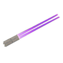 (Purple) Chopsticks Light Up - LED Glowing Light Saber Chop Sticks - Reusable Sushi Lightup Sabers Chopstick  9 Color Variations LED Stick Chopsticks