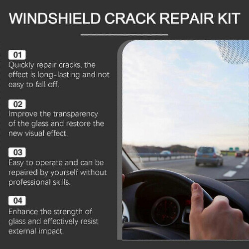 Homonth Car Windshield Glass Detergent Car Glass Cleaning Crack Agent Clear Vision 2