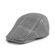 Peaked Cap Retro Artistic Painter Plaid Beret Women's Forward Hat Men's Anti-Ddos